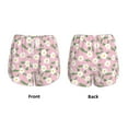 thumbnail image 5 of Picia Daisies Flowers Pattern Women's 2 in 1 Athletic Running Shorts High Waisted Workout Casual Gym Sweat Shorts with Comfy Liner Zipper Pockets-Medium, 5 of 9
