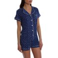 thumbnail image 3 of Blis Women's Short Sleeve Button Down Pajama Jammies Sleep Shirt & Shorts PJ Set, 3 of 3