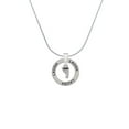 thumbnail image 2 of Delight Jewelry Silvertone Small Bare Feet Laugh Ring Charm Necklace, 18", 2 of 4