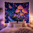 thumbnail image 2 of Glowing Mushrooms Beside a Magic Forest Stream, Mystical Fantasy for Mushroom Lovers, Forest Wall Art, Housewarming Gift, Tapestry Wall Hanging for Bedroom and Dorm, 2 of 7