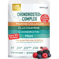 GRANIONS Collagen Glucosamine Chondroitin MSM Powder, Joint Support, Wild Berries, 9.7 oz