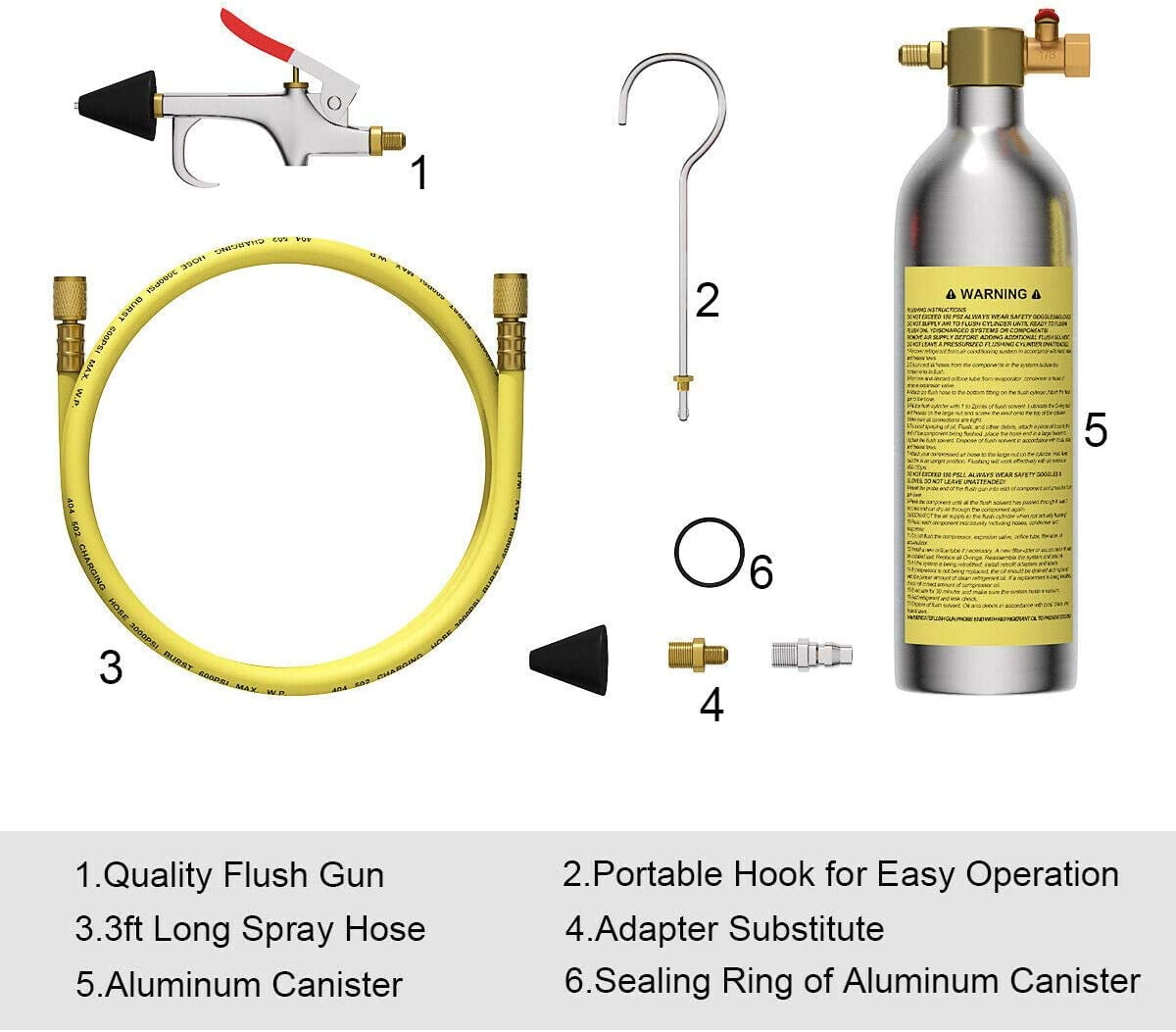 Flush Canister Gun Kits Clean Tool For Car A/C Air Conditioning R134 R12 R22 