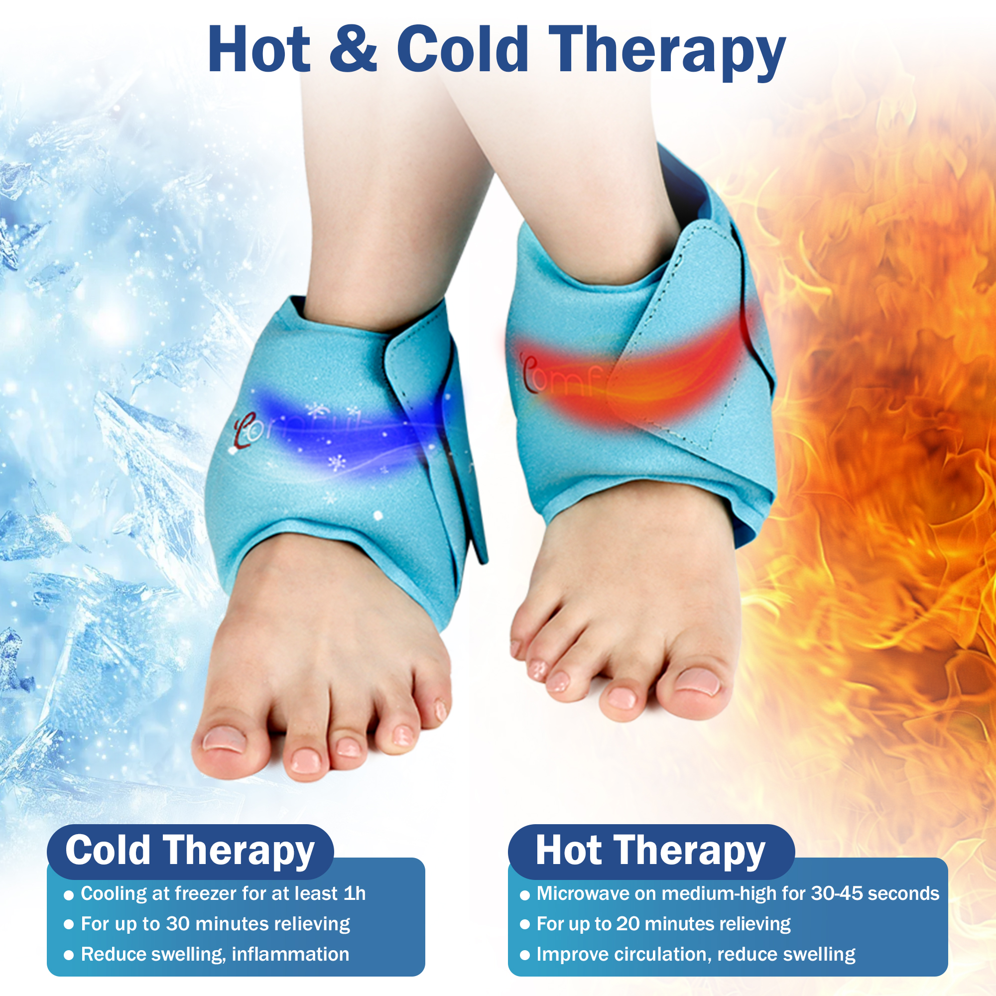 Comfytemp Ankle Ice Pack Wrap - 2 Pack photo 4