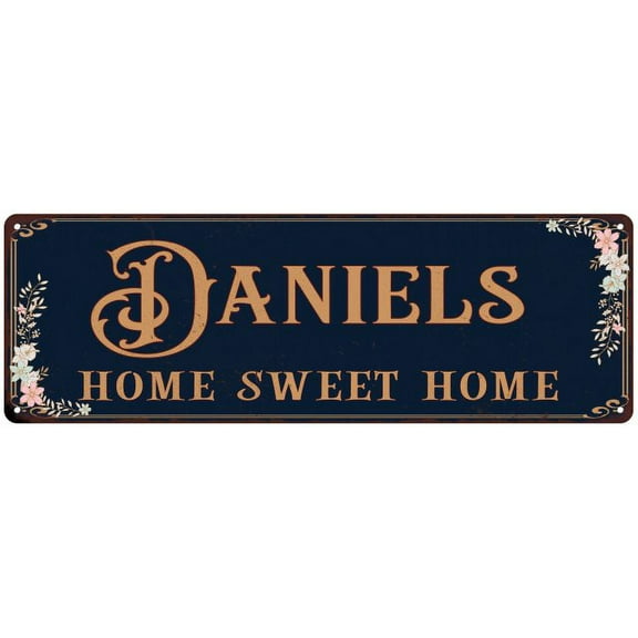 DANIELS Home Sweet Home Victorian Look 8x24 Metal Sign 108240046655