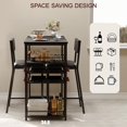 thumbnail image 4 of Modern Industrial Dining Table Set for 2,Contemporary PU Upholstered,Modern Eating Tables with Upholstered Seating or Apartments Kitchen Corners Small Space, 4 of 8