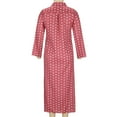 thumbnail image 2 of QLEICOM Women's Casual Turn-down Collar Shirt Dresses Long Sleeve Button Down Long Dress Bohemian Floral Mid Waist Dress with Pockets Summer Beachwear Temperament Maxi Dress Hot Pink XL, 2 of 5