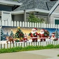 thumbnail image 7 of 1 piece Merry Christmas fence banner decoration, suitable for lawn, wall, garden, seasonal garden display, 7 of 7