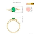 thumbnail image 4 of Angara Natural 0.66 Ct. Emerald with Diamond Classic Ring in 14K Yellow Gold for Women (Ring Size: 3), 4 of 9