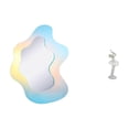 thumbnail image 1 of Figura De Bailarina Con Espejo Acrílico Ondulado, Moderna Y Decorativa, Ideal Para Maquillaje, Baño, Dormitorio, Oficina O Entrada., 1 of 8