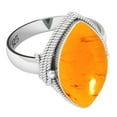 thumbnail image 3 of Amber Ring 925 Sterling Silver Handmade Jewelry, 3 of 9