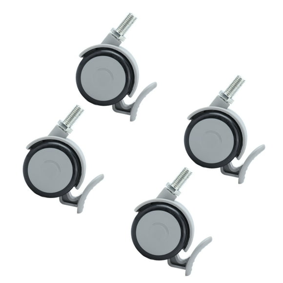 Caster Wheel,4Pcs Caster Rubber Brake Chair Caster Wheel Caster Exceptional Craftsmanship