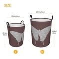 thumbnail image 5 of XMXY Round Laundry Basket Organizer, Silver Butterfly Pattern Waterproof Collapsible Dirty Clothes Basket Laundry Hamper, Small Size, 5 of 8