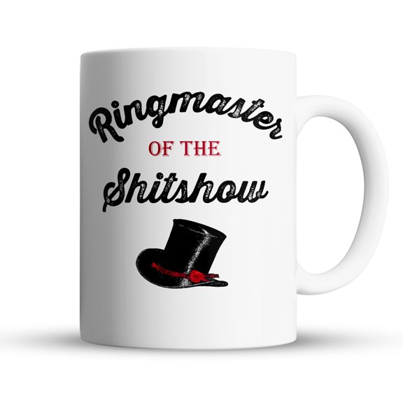 Novelty Genius “Ringmaster" Large Ceramic 15oz Drinking Tea Coffee Mug, Funny Gift, Dishwasher Safe