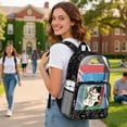thumbnail image 3 of Whosucclay Cat Phone Relaxing Clear Backpack for Girls Boys, Elementary Preschool Transparent Front Zipper Pocket Laptop Backpack for Work Travel, 3 of 10