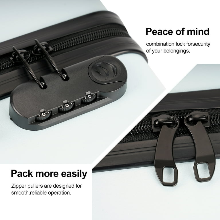 Ginza Travel 3-Piece Lightweight ABS Hardshell Suitcases with