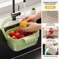 thumbnail image 2 of Foldable Hanging Sink Drain Basket Stretchable Kitchen Colander with Flip Cover Space Saving Food Strainer, Multi-functional Faucet Storage Rack Draining for Fruits Vegetables Utensils, 2 of 7
