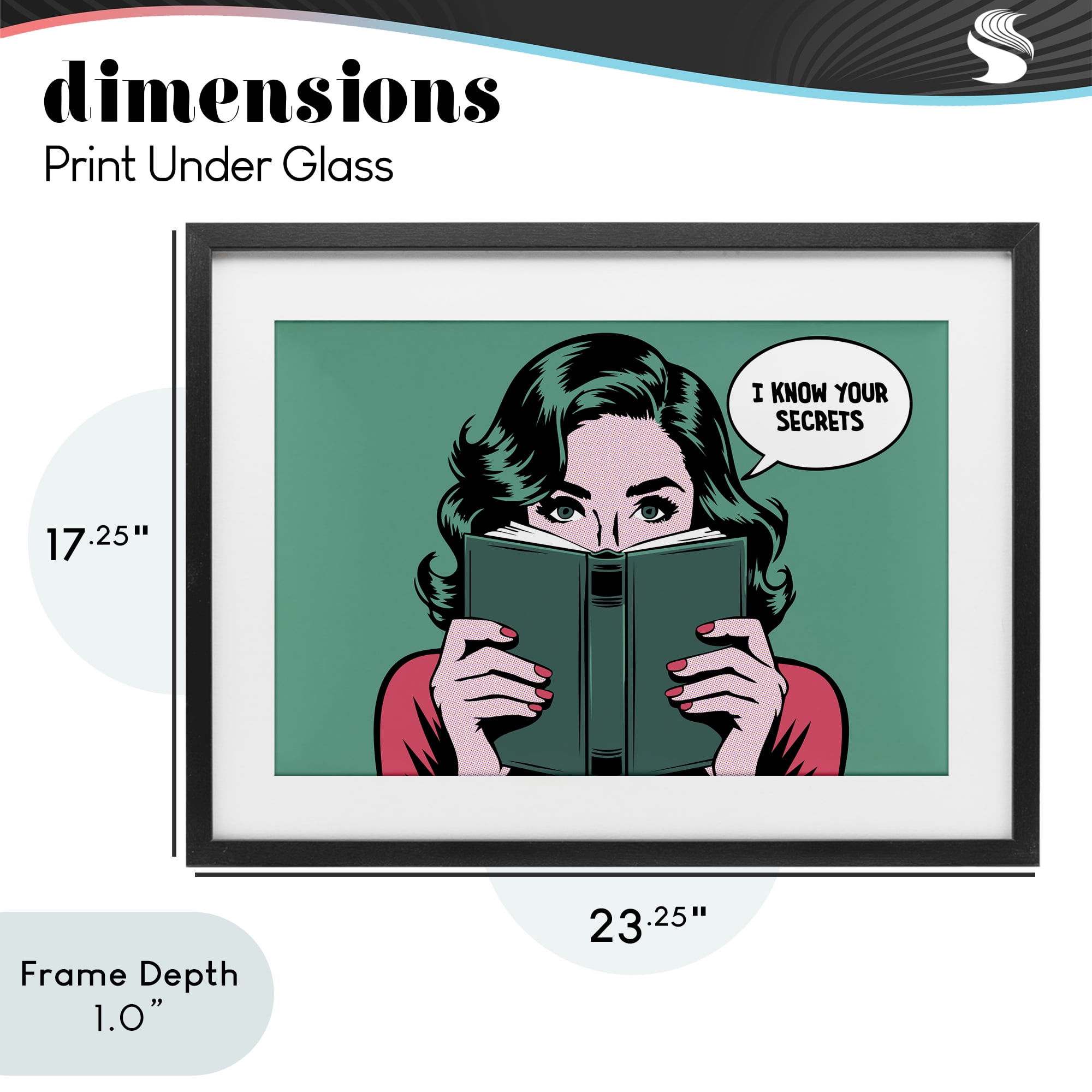 Stupell Industries Know Your Secrets Black Framed Print Under Glass, design by Andreas Magnusson