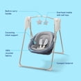 thumbnail image 6 of Graco Slim Spaces Compact Baby Swings for Infants, Infant Swing, Pristine, Blue, 6 of 6