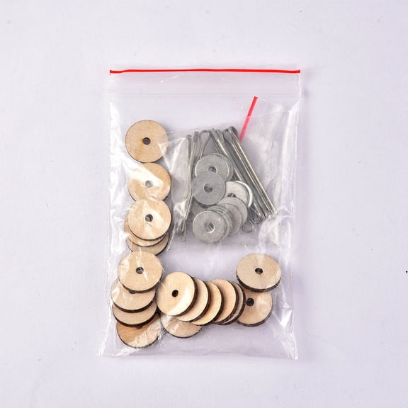 SEWCHICS 20-Piece 45mm Wooden Bear Doll Joint Set with Rotatable Connectors and Cotter Pins for Crafting Accessories