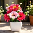 thumbnail image 5 of Clearance Artificial flowers under $1,‌Artificial Chrysanthemum Flower Gypsophila Pot Bonsai Decor Lifelike Flowers In Planter Realistic Home & Decor Perfect For Garden Wedding, 5 of 7