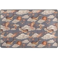 thumbnail image 4 of SKYSONIC 72x48in Watercolor Whales Cloud Area Rug, Fantastic Wonderland Non-Slip Floor Carpet for Indoor Living Dining Room and Bedroom Area, 4 of 7