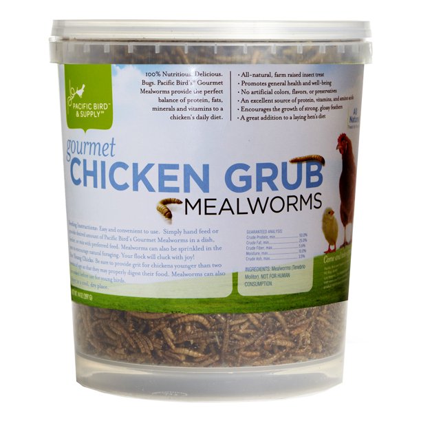 Pacific Bird & Supply PB0050 14 oz Gourmet Chicken Grub Mealworms