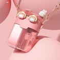 thumbnail image 4 of Kawaii Fashion Plastic Water Bottle with Straw and Adjustable Strap for Outdoor Sports and Travel, Coral Pink, 780ml, 4 of 4