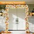 thumbnail image 5 of Guvpev 5.8FT Fall Garland for Mantle, Artificial Autumn Hanging Maple Leaf Garland with Lights, Berry & Pine Cone, Thanksgiving Farmhouse Harvest Decorations for Home, Front Porch, Fireplace, Holiday, 5 of 14