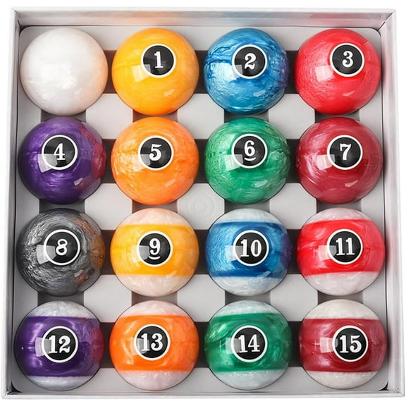 GSE Games & Sports Expert 2-1/4" 4.3oz in Weight Billiard Pool Ball Set for Pool Table, Game Rooms, Bars - Pearl Style