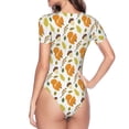 thumbnail image 4 of Balery Squirrel Eating Nuts Women's Short Sleevee Crew Neck Bodysuit Tops Short Sleeve Tops Basic-, 4 of 9