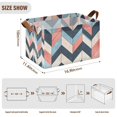 thumbnail image 7 of Yayeee Foldable Storage Basket for Shelves with Handles Waterproof Cloth Bins, Pink Geometric, 7 of 7
