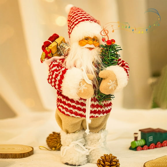 Dvkptbk Christmas Santa Claus,Christmas Santa Claus Doll , Singing Christmas Toys,Santa Claus Xmas Dolls Indoor Outdoor Party Xmas Christmas Decorations