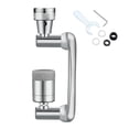 thumbnail image 1 of 1440 Degree Universal Extension Faucet Washbasin Tap Splash Aerator Splash Filter Faucet Faucet Adaptor Rotary Robot Arm Faucets ,Filter Impurities, 1 of 7