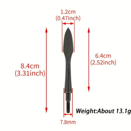 6pcs Black Steel Broadhead Arrows with Wooden Shafts - Screw-In Tip for Crossbow Compound Recurve & Longbow Hunting - Traditional Arrowhead Design for Precision Archery Archery Accessories