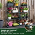 thumbnail image 2 of 4 Tier Garden Greenhouse Steel Staging Shelving Plant Stand Garden Shelving Unit Garage Storage Racking, 2 Pack Plant Racks, 2 of 4