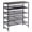 Grey Oak, variant on 5-Tier Adjustable Shoe Rack Antique Wood Mesh Metal Shelves Wooden Top for Entryway
