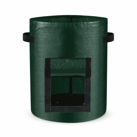 10 Gallon Potato Grow Bag with Harvest Flap and Handles, PE Vegetable Planter Bag for Patio Balcony Yard Gardening, Green