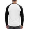 thumbnail image 3 of INSPIRE CHIC Men's Raglan T-Shirt Long Sleeve Crewneck Casual Baseball T-Shirts M White, 3 of 6