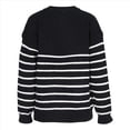 thumbnail image 4 of Suéteres de Punto de Larga con Cuello en V y Media Cremallera para Mujer, Otoño e Invierno, A , de Gran Tamaño. Negro S, 4 of 6