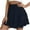 Navy, variant on QTOCIO Womens Shorts, Womens Summer Shorts, Plus Size Shorts for Women, Ladies' Casual Vacation Style Pleated Leaf Skirt Solid Color Elastic Waist Slip Skirt Shorts Black L