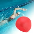 thumbnail image 2 of Unique Bargains 1 Pc Silicone Waterproof Solid Color Swim Cap Red, 2 of 5