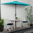 thumbnail image 3 of CorLiving Versa 8.5ft Outdoor Patio Half Umbrella with Steel Frame for Small Spaces, 3 of 9