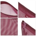thumbnail image 3 of Unique Bargains 1Pc Lightweight Three-Dimensional Triangular Mesh Makeup Bag for Business Travel Nylon Red, 3 of 6