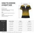 thumbnail image 4 of Uemuo Gold Glitter Gradient Drawing Women's Deep V-Neck Low Cut Tops - Casual Loose Fit with Stainless Steel Loop, Soft, Breathable, Perfect for Office, Travel, and Daily Wear-Small, 4 of 5