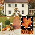 thumbnail image 2 of Fall Welcome Maple Leaf Garden Flag 12x18 Inch Double Sided Vertical Thanksgiving Yard Outdoor Decor DF071, 2 of 6