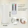 thumbnail image 2 of Raycare 4'' X 12'' Large Waterproof Outdoor Flameless Candle, Battery Operated LED Candles with Remote Control and Timer, Electric Fake Plastic Pillar Candles, White, 2 of 10
