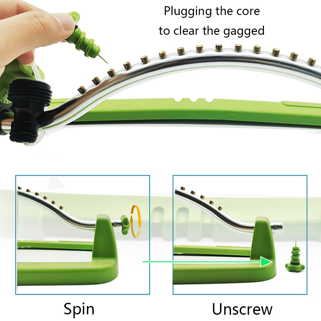 Gieenan Automatic Oscillating Sprinkler Adjustable Water Sprayer for Lawn Garden Yard Wa