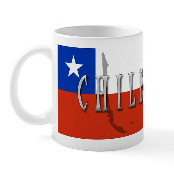 CafePress - Chile Flag Extra Mug - 11 oz Ceramic Mug - Novelty Coffee Tea Cup