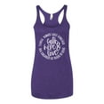 thumbnail image 2 of Wild Bobby Faith Hope & Love Three Things That Last Forever Inspirational/Christian Women Tri-Blend Racerback Tank Top, Purple Rush, Medium, 2 of 6