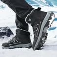 thumbnail image 6 of Wovix Men's Ankle Boots Snow Boots Insulated Liner Winter Thermal Hiking Shoes Walking Sneakerc Outdoor Activities Black 39, 6 of 7